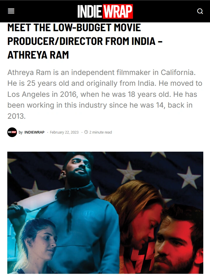 Meet the Low-Budget Movie Producer/Director From India – Athreya Ram