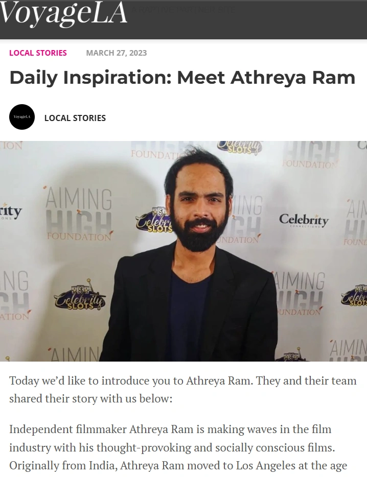 Daily Inspiration: Meet Athreya Ram